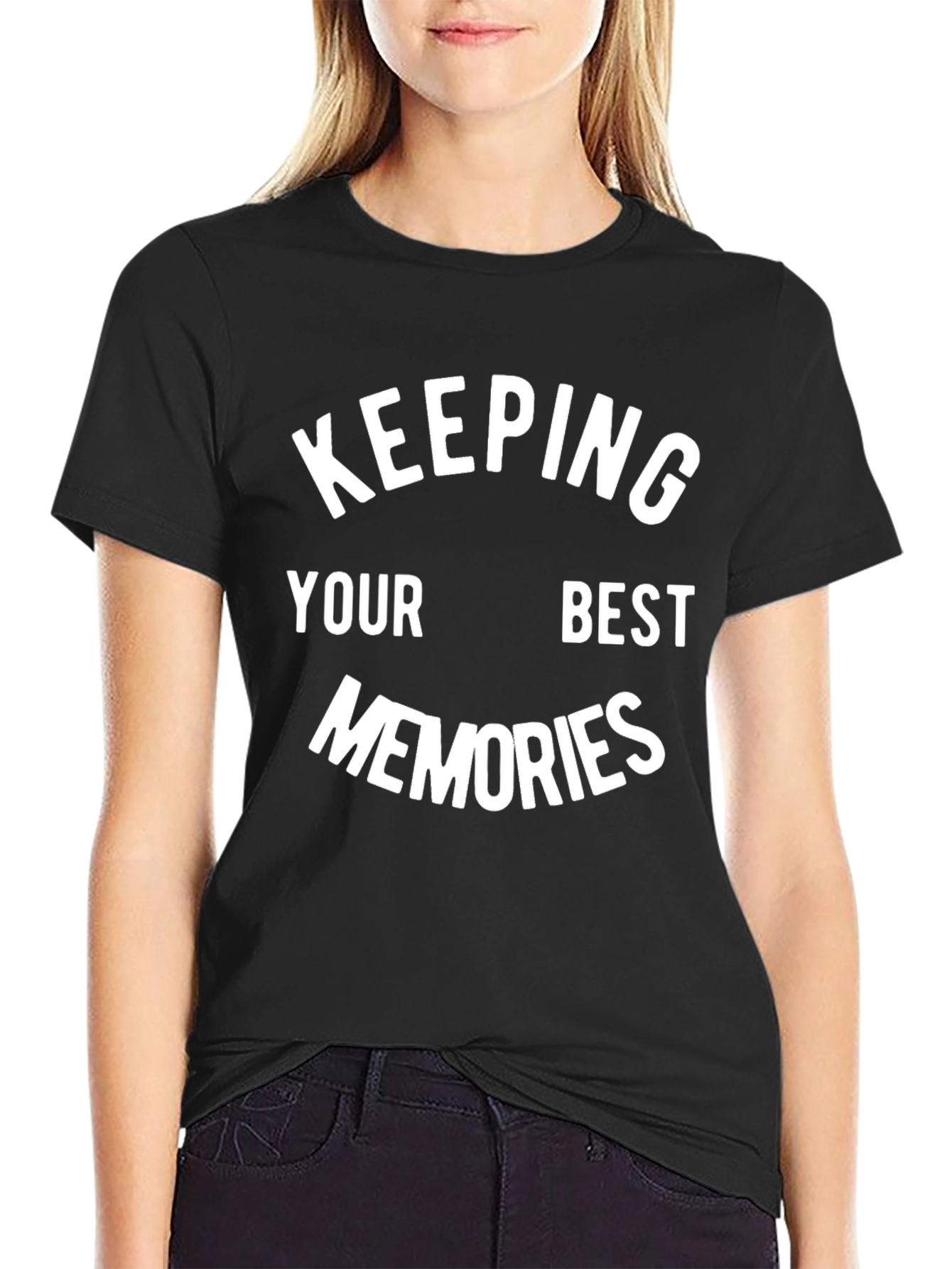 Keeping Your Best Memories Black Graphic Tee