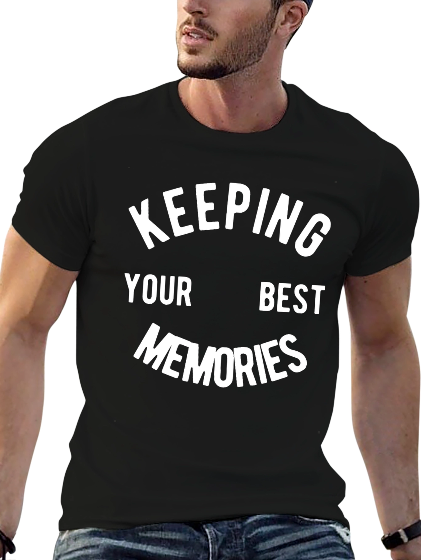 Keeping Your Best Memories Black Graphic Tee