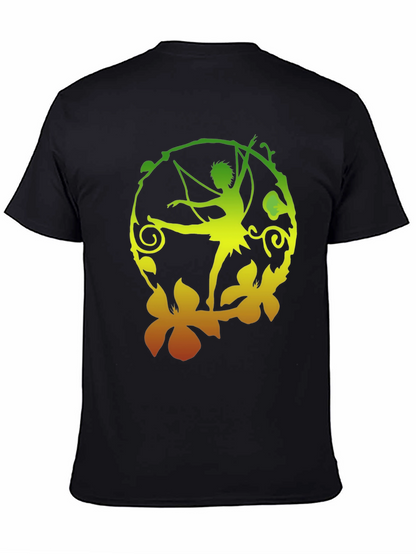 Fantasy Fairy Graphic Black T-Shirt