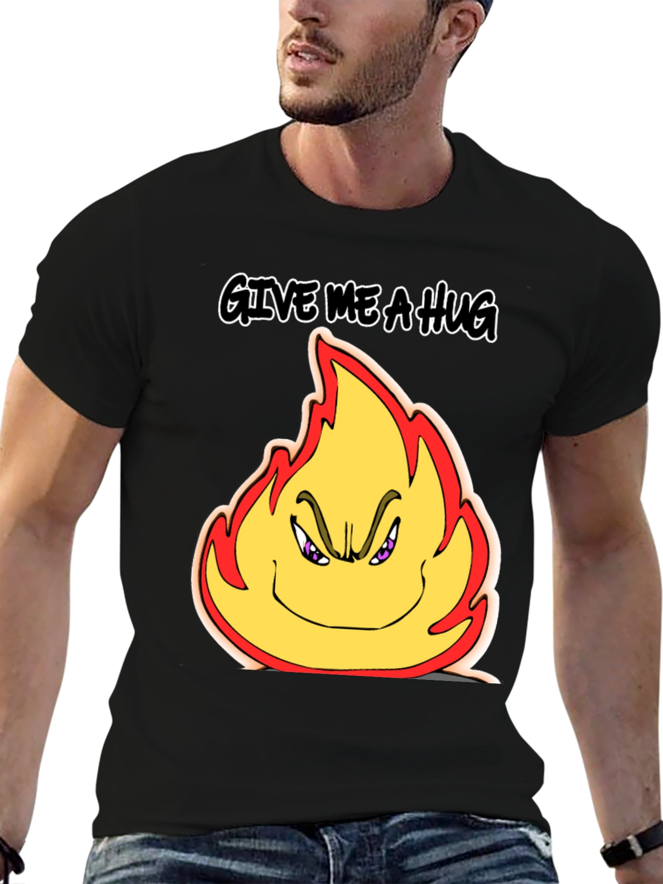 Give Me a Hug Flame Graphic T-Shirt