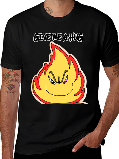 Give Me a Hug Flame Graphic T-Shirt
