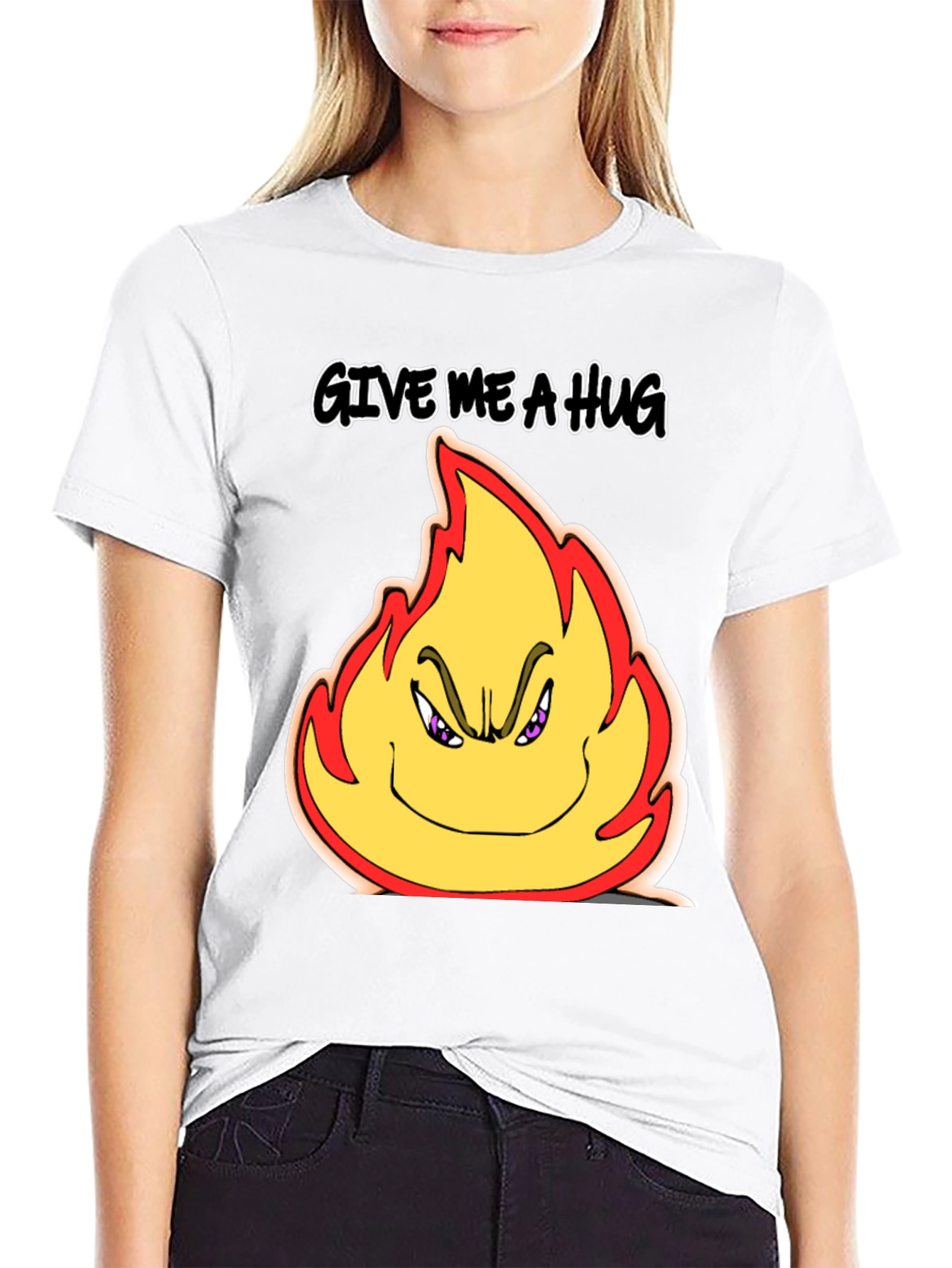 Give Me a Hug Flame Graphic T-Shirt