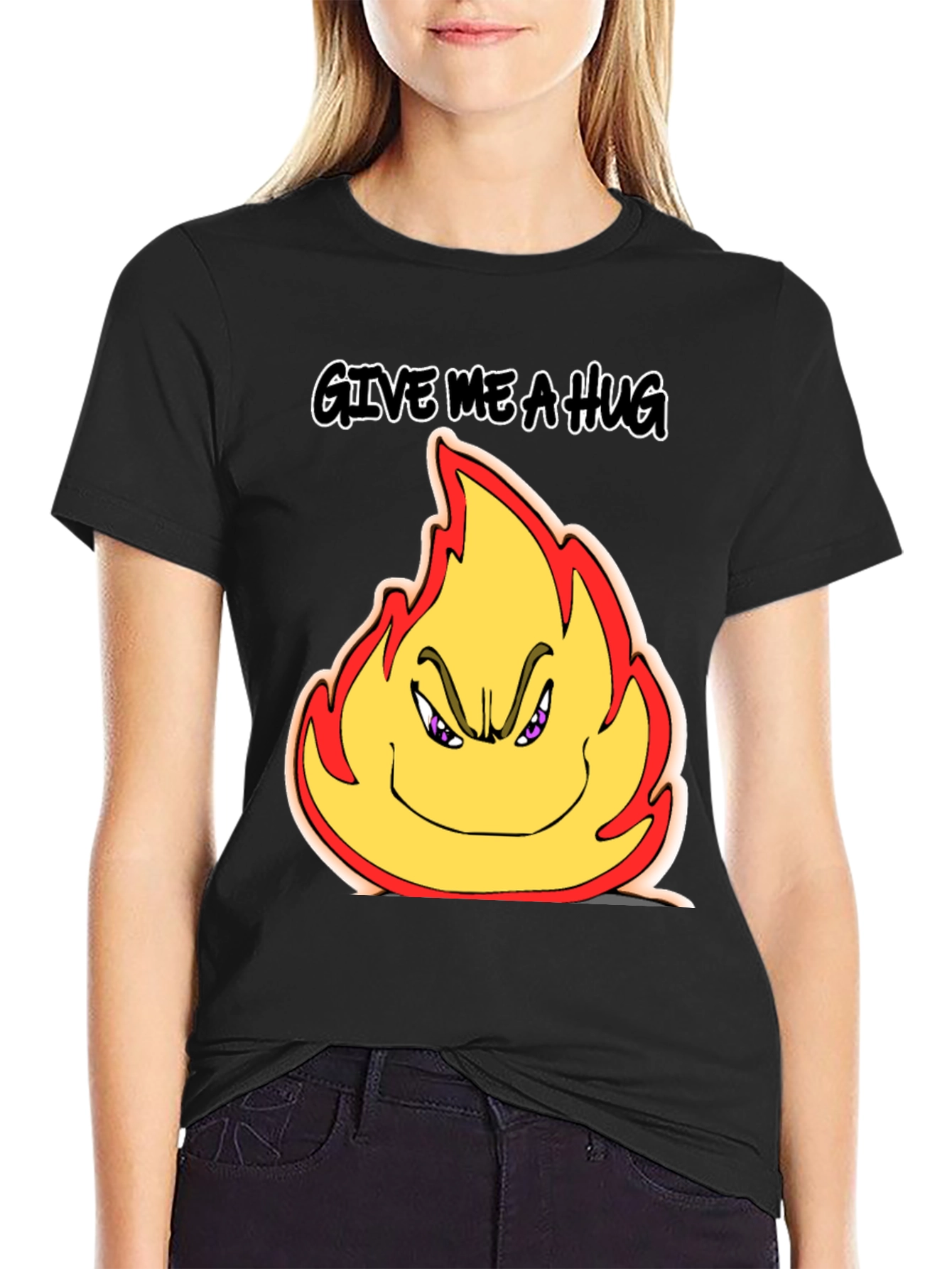 Give Me a Hug Flame Graphic T-Shirt