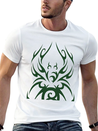Tribal Design Mens Black T-Shirt