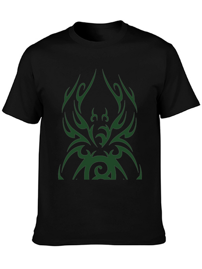 Tribal Design Mens Black T-Shirt
