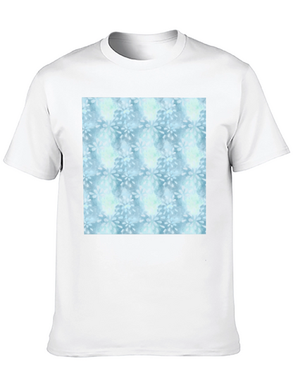 Blue Floral Pattern Tee