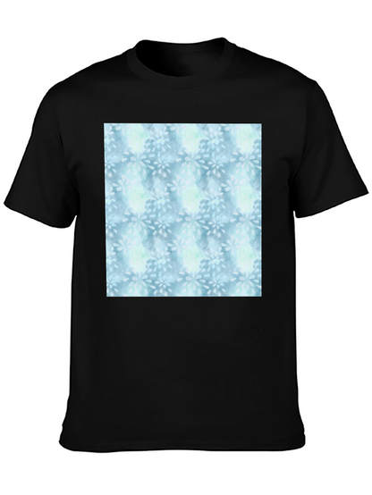 Blue Floral Pattern Tee