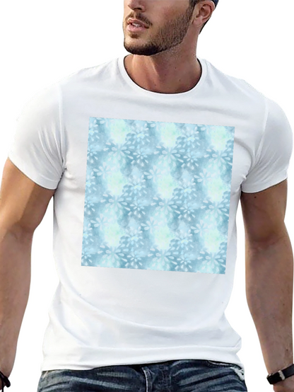 Blue Floral Pattern Tee