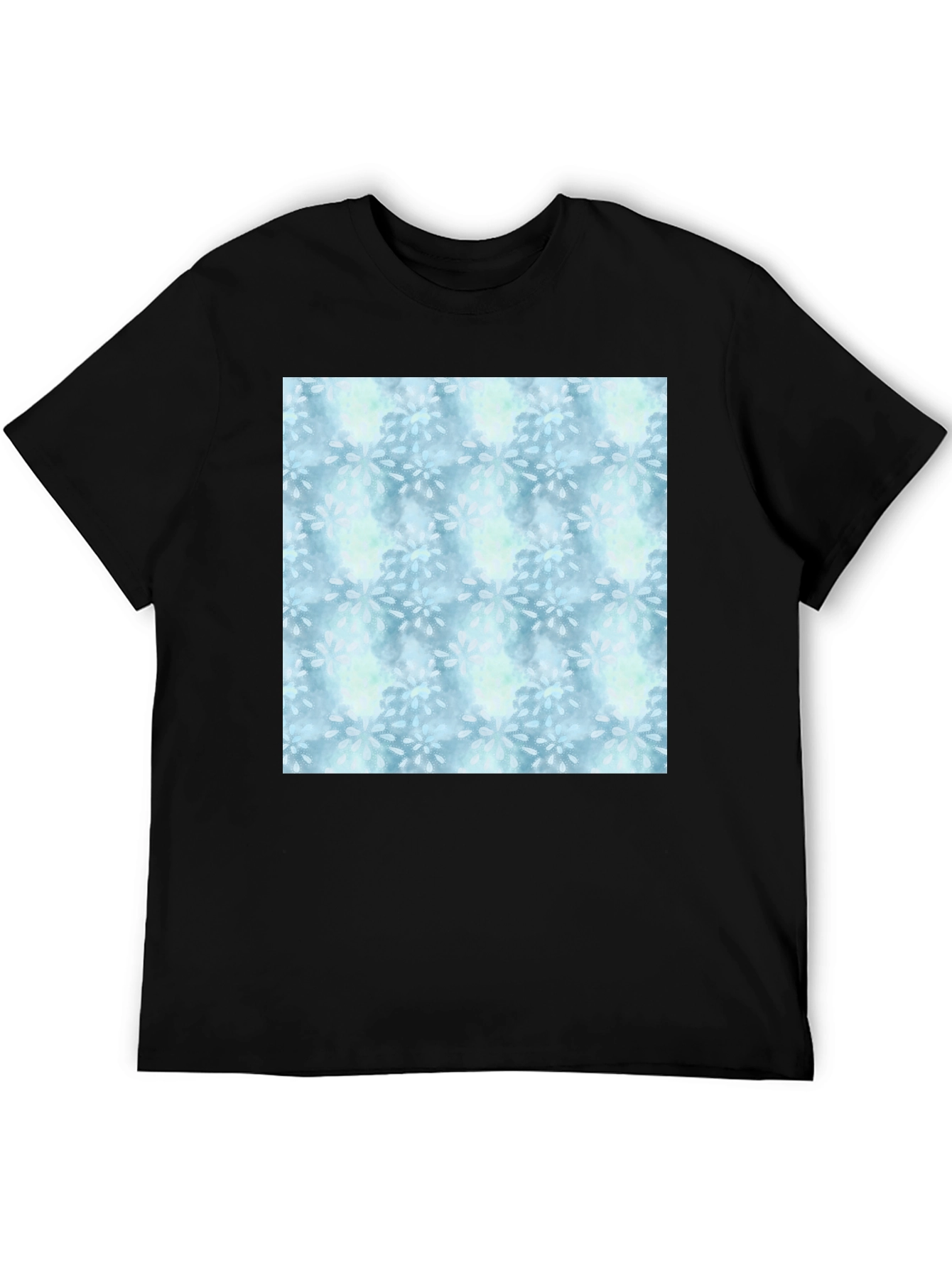 Blue Floral Pattern Tee