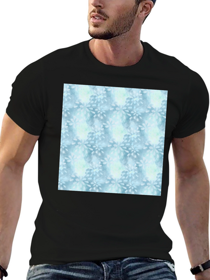Blue Floral Pattern Tee