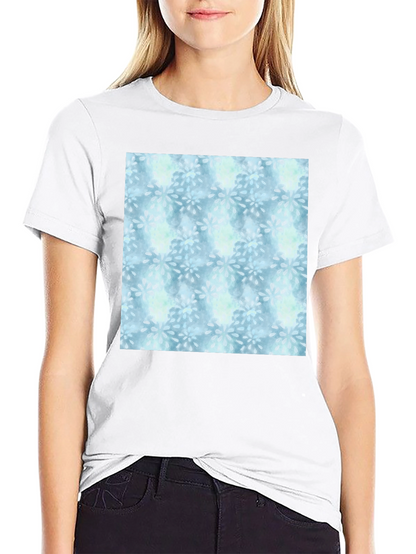 Blue Floral Pattern Tee