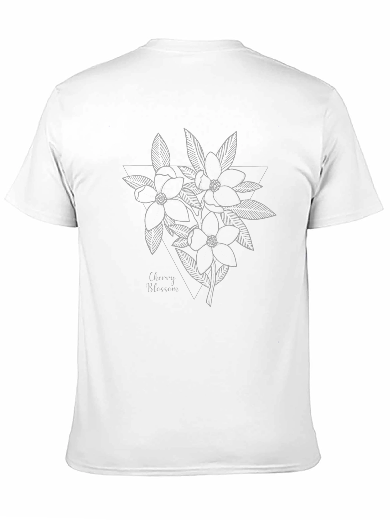 Mens Black Floral Blossom Graphic Tee