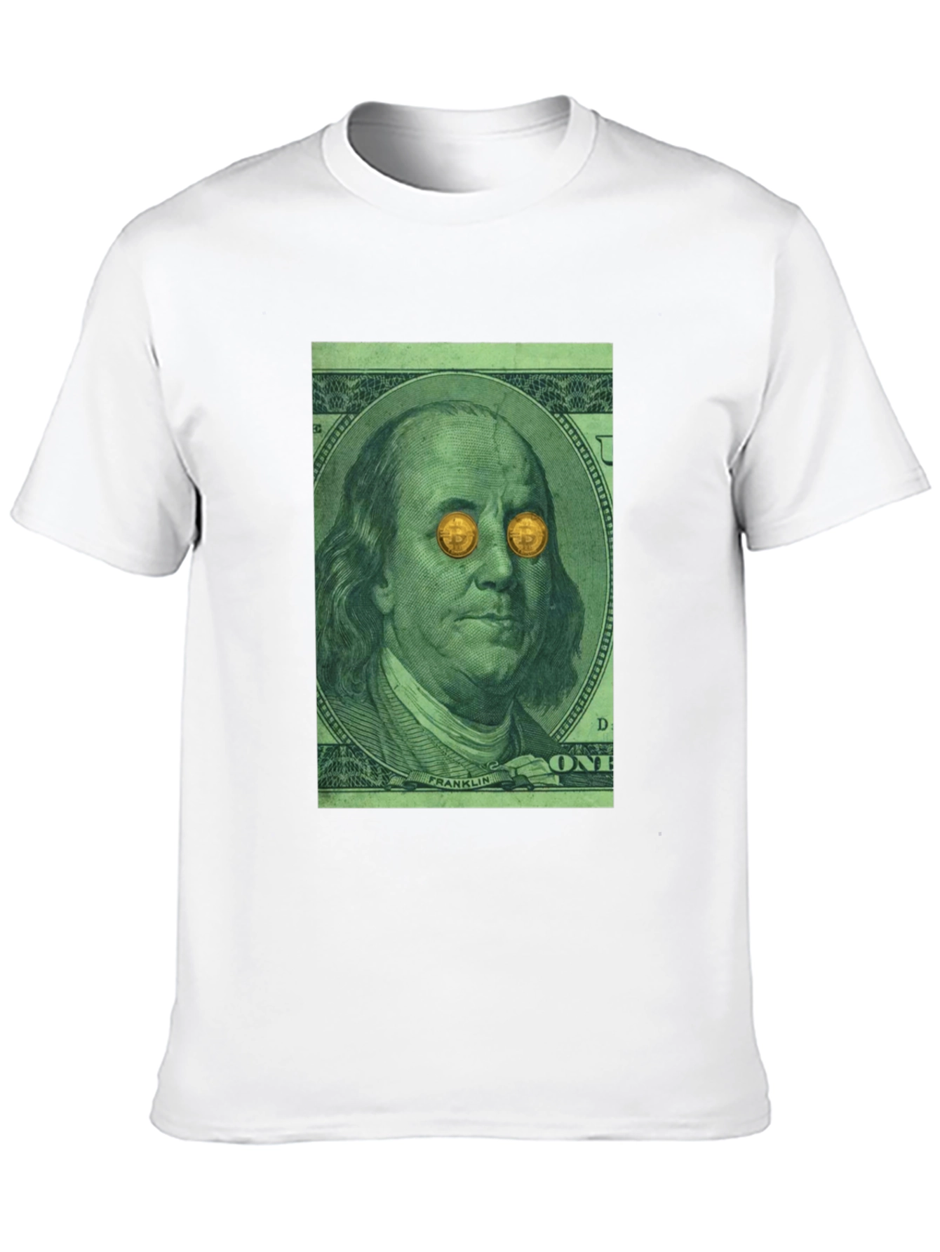 Bitcoin Eyes Benjamin Franklin Graphic Tee