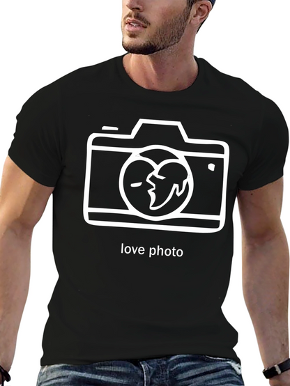 Love Photo Graphic T-Shirt - Black