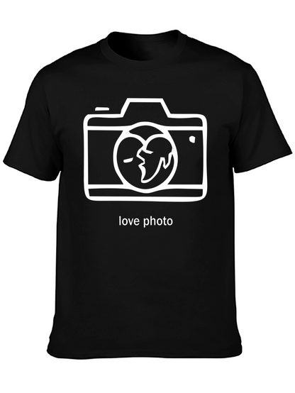 Love Photo Graphic T-Shirt - Black