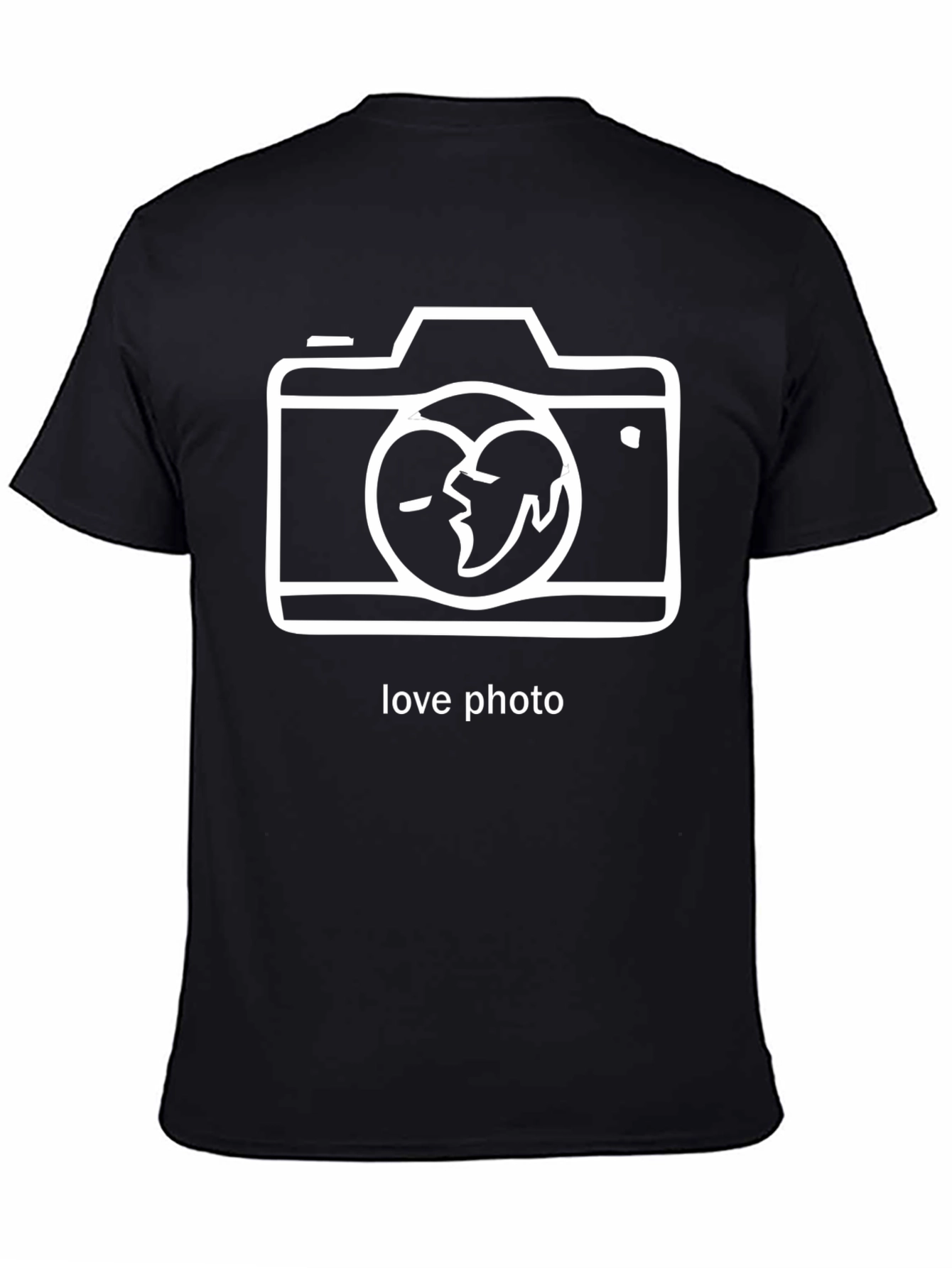 Love Photo Graphic T-Shirt - Black
