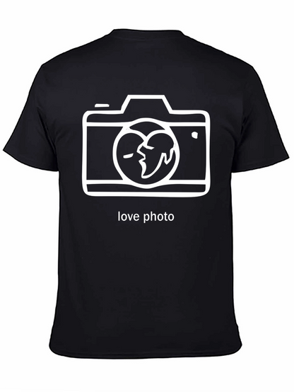 Love Photo Graphic T-Shirt - Black