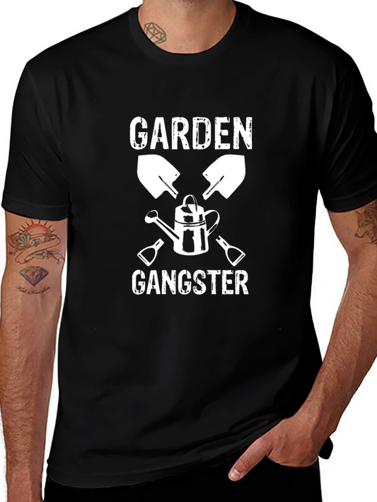 Garden Gangster Graphic T-Shirt - Black Cotton Tee