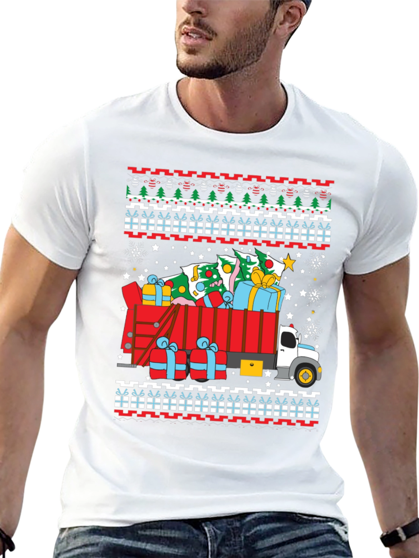 Christmas Truck Ugly Sweater T-Shirt