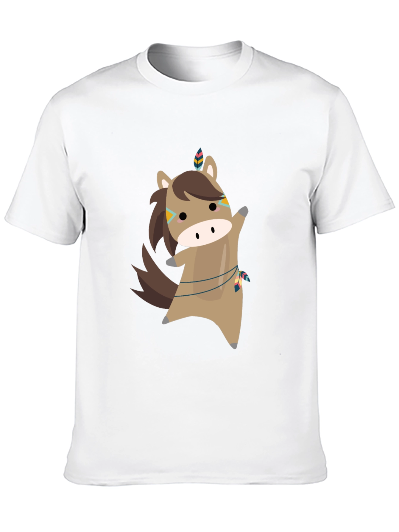Cartoon Horse T-Shirt - Black Tee
