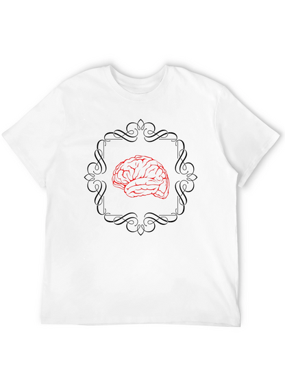 Brain Graphic Tee - Black Cotton T-Shirt