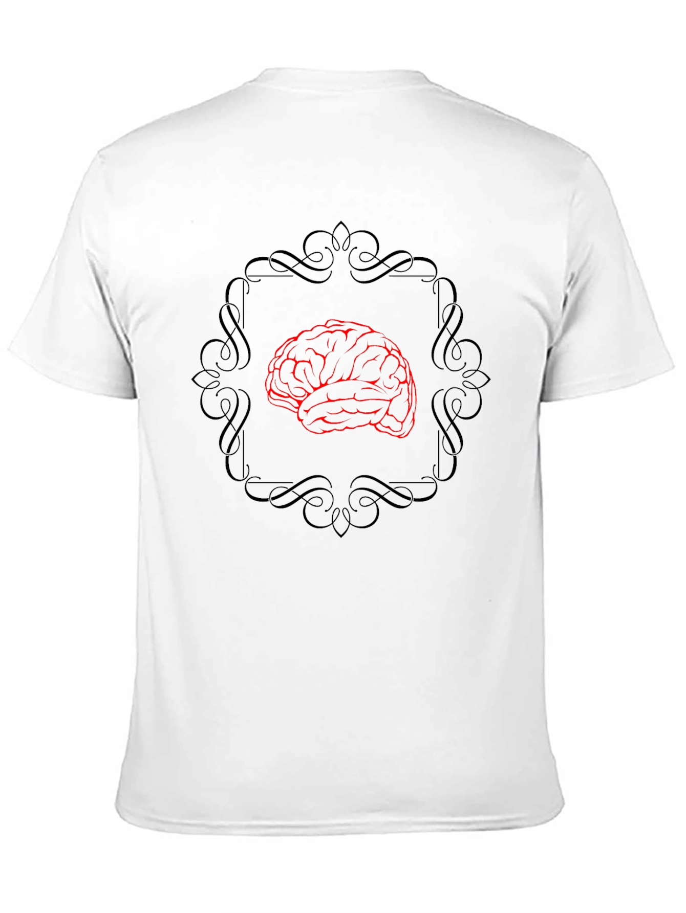Brain Graphic Tee - Black Cotton T-Shirt