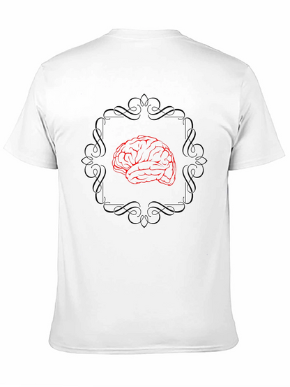 Brain Graphic Tee - Black Cotton T-Shirt