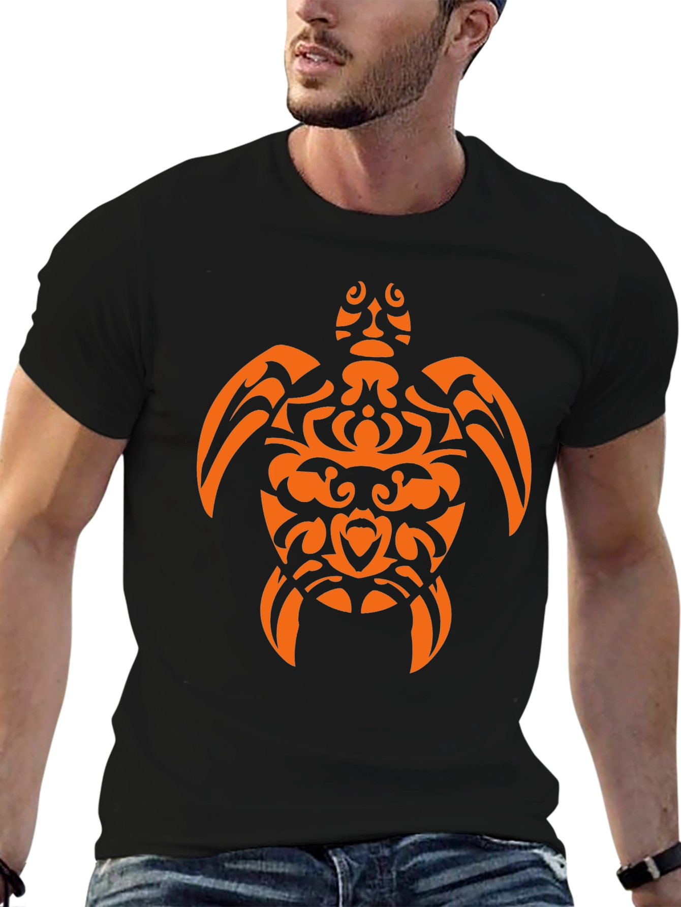 Tribal Sea Turtle Graphic T-Shirt
