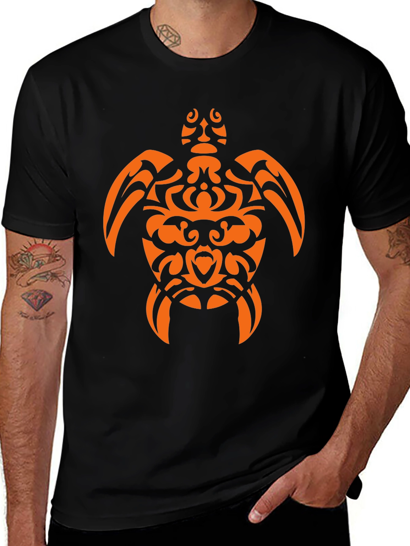 Tribal Sea Turtle Graphic T-Shirt