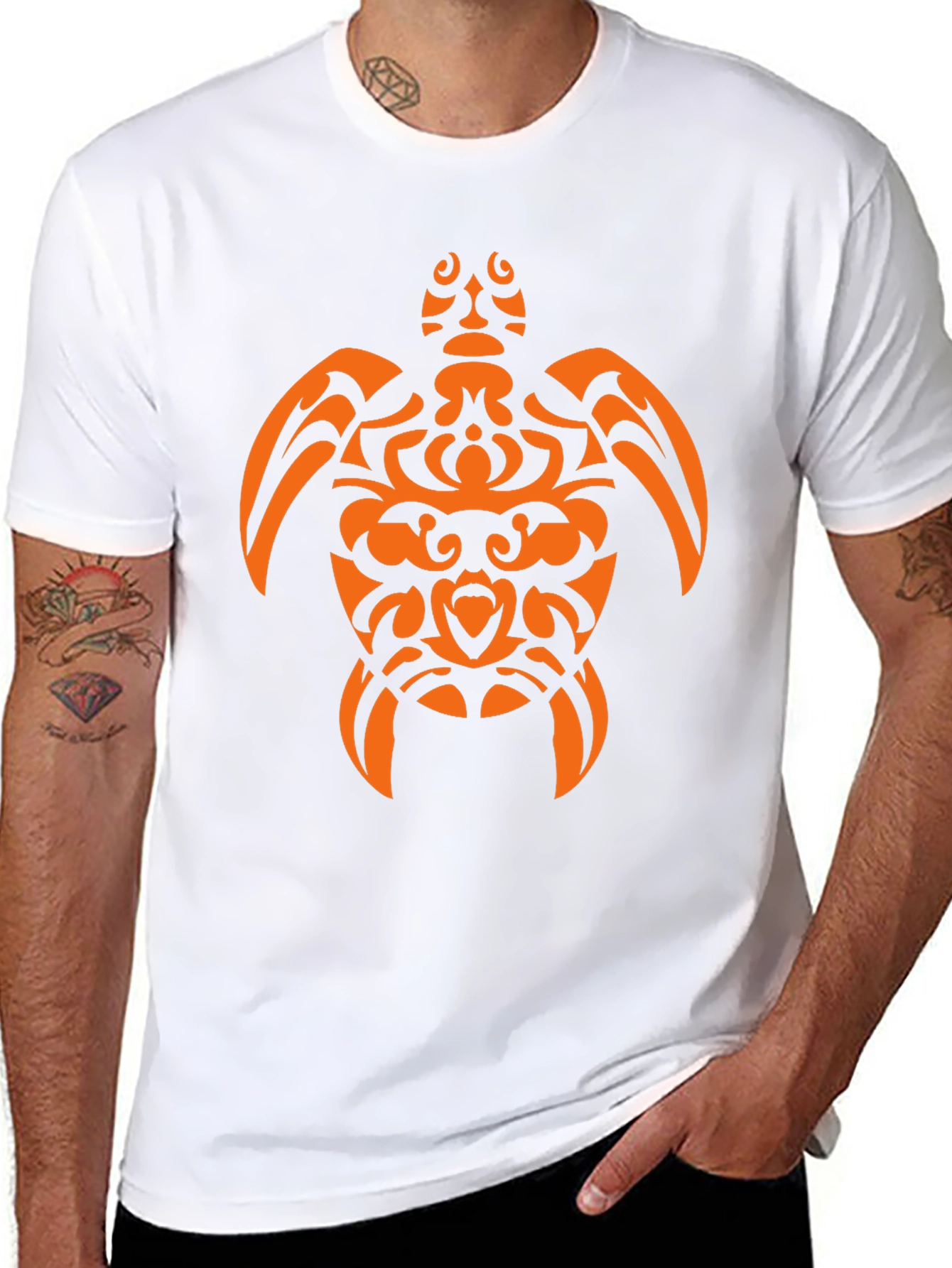 Tribal Sea Turtle Graphic T-Shirt