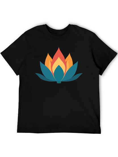 Lotus Flower Graphic Tee - Stylish Comfort