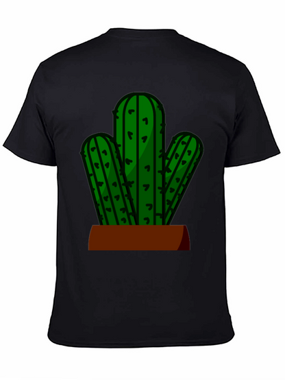 Cactus Graphic Tee - Black Casual T-Shirt
