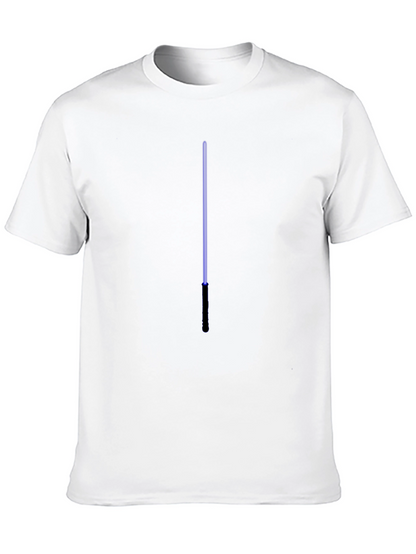 Mens Black Graphic Tee - Blue Line Design