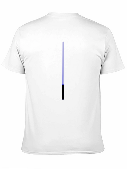 Mens Black Graphic Tee - Blue Line Design