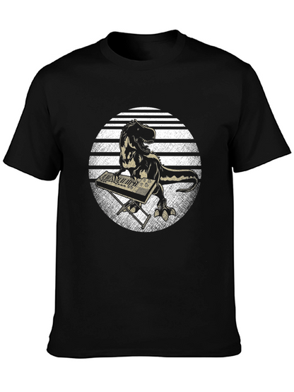 Dino Keyboardist Graphic Tee