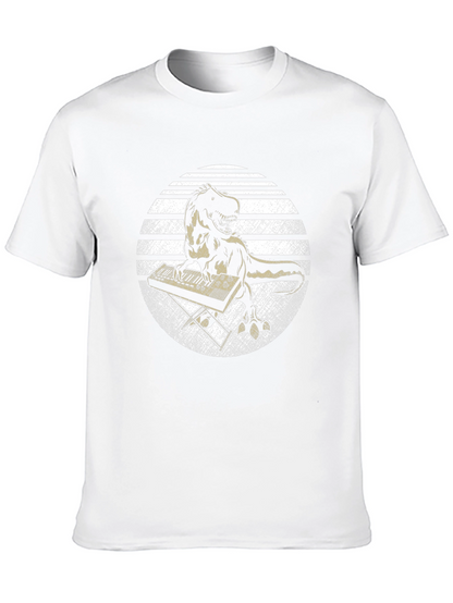 Dino Keyboardist Graphic Tee
