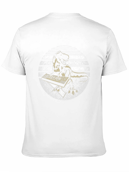 Dino Keyboardist Graphic Tee