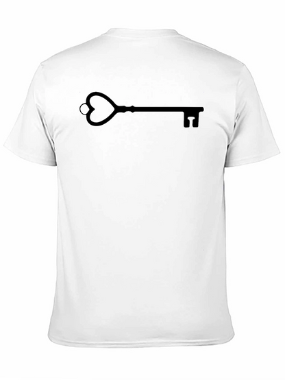 Heart Key Graphic T-Shirt - Stylish & Unique Design