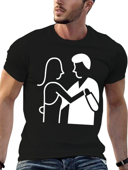 Dancing Couple Graphic Tee - Classic Black