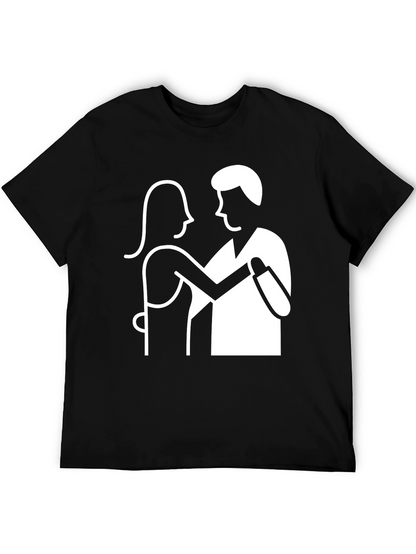 Dancing Couple Graphic Tee - Classic Black