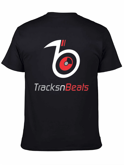 TracksnBeats Black Graphic T-Shirt - Music Lover Tee