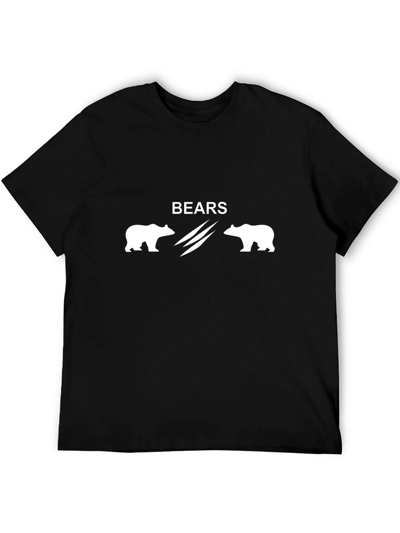 Bears Graphic Tee - Classic Black Cotton T-Shirt