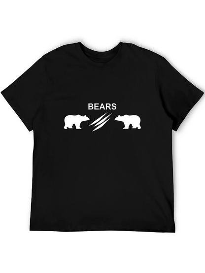 Bears Graphic Tee - Classic Black Cotton T-Shirt