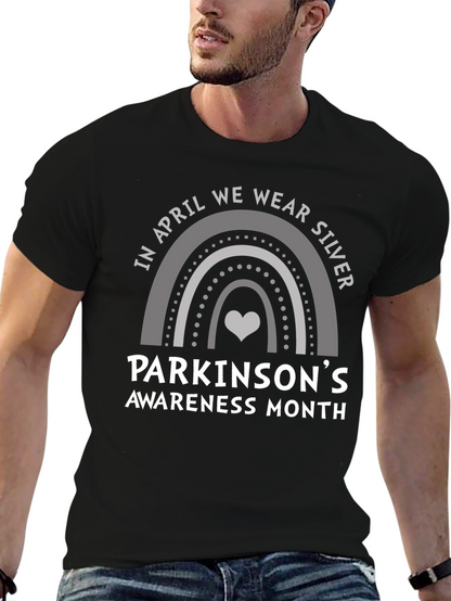 Parkinsons Awareness Silver Rainbow T-Shirt