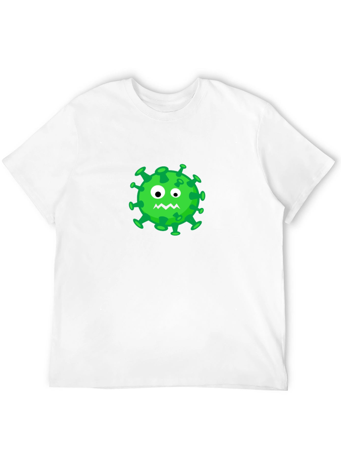 Cartoon Virus Graphic Tee - Black