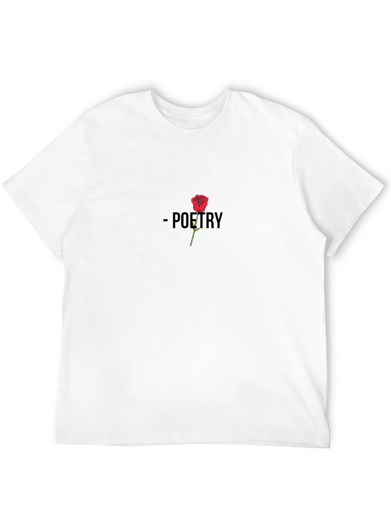 Poetry Rose Graphic Tee - Stylish & Unique