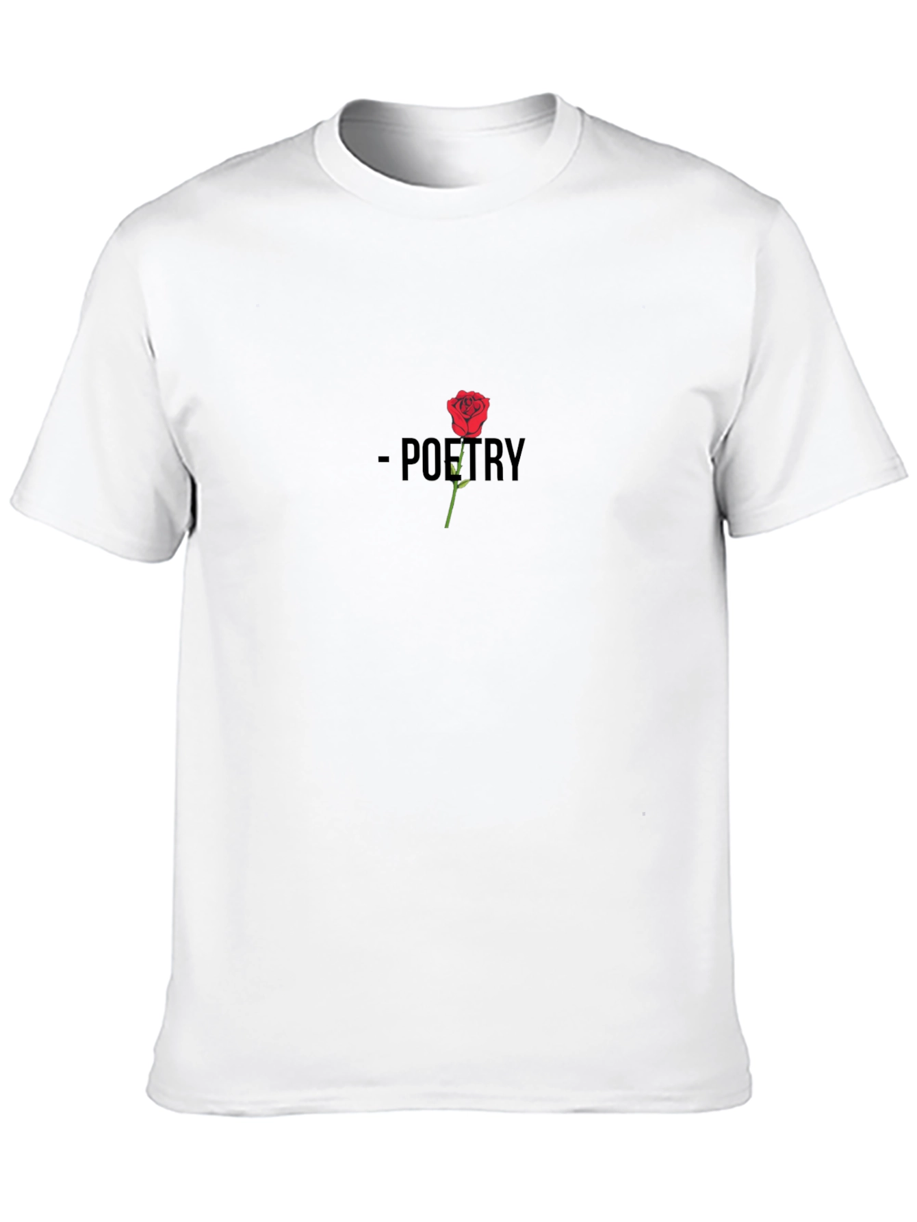 Poetry Rose Graphic Tee - Stylish & Unique