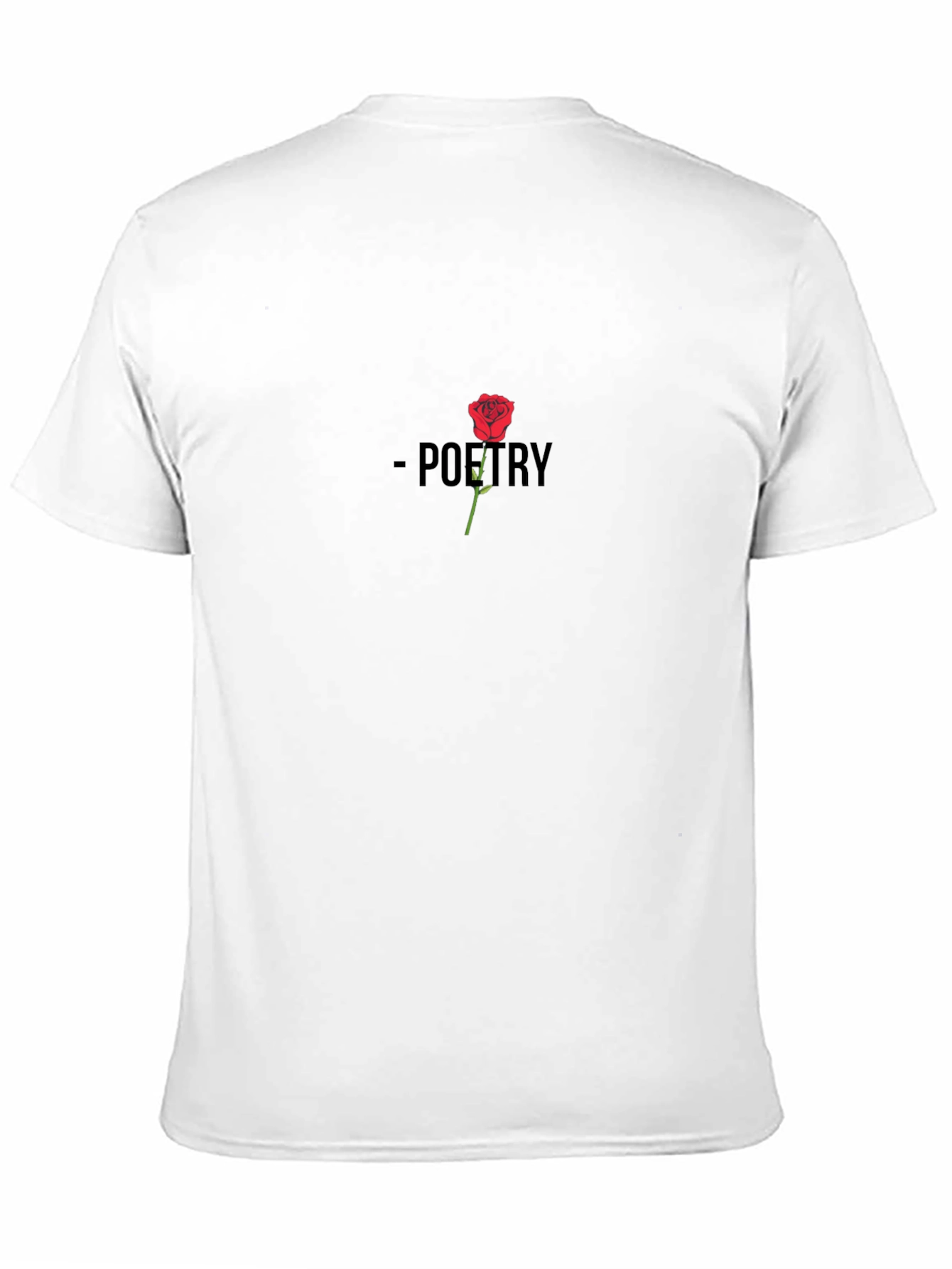 Poetry Rose Graphic Tee - Stylish & Unique