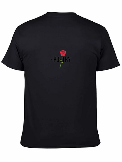 Poetry Rose Graphic Tee - Stylish & Unique