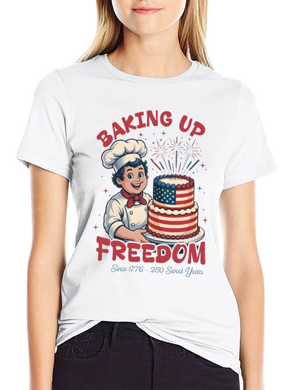 Baking Up Freedom Patriotic T-Shirt